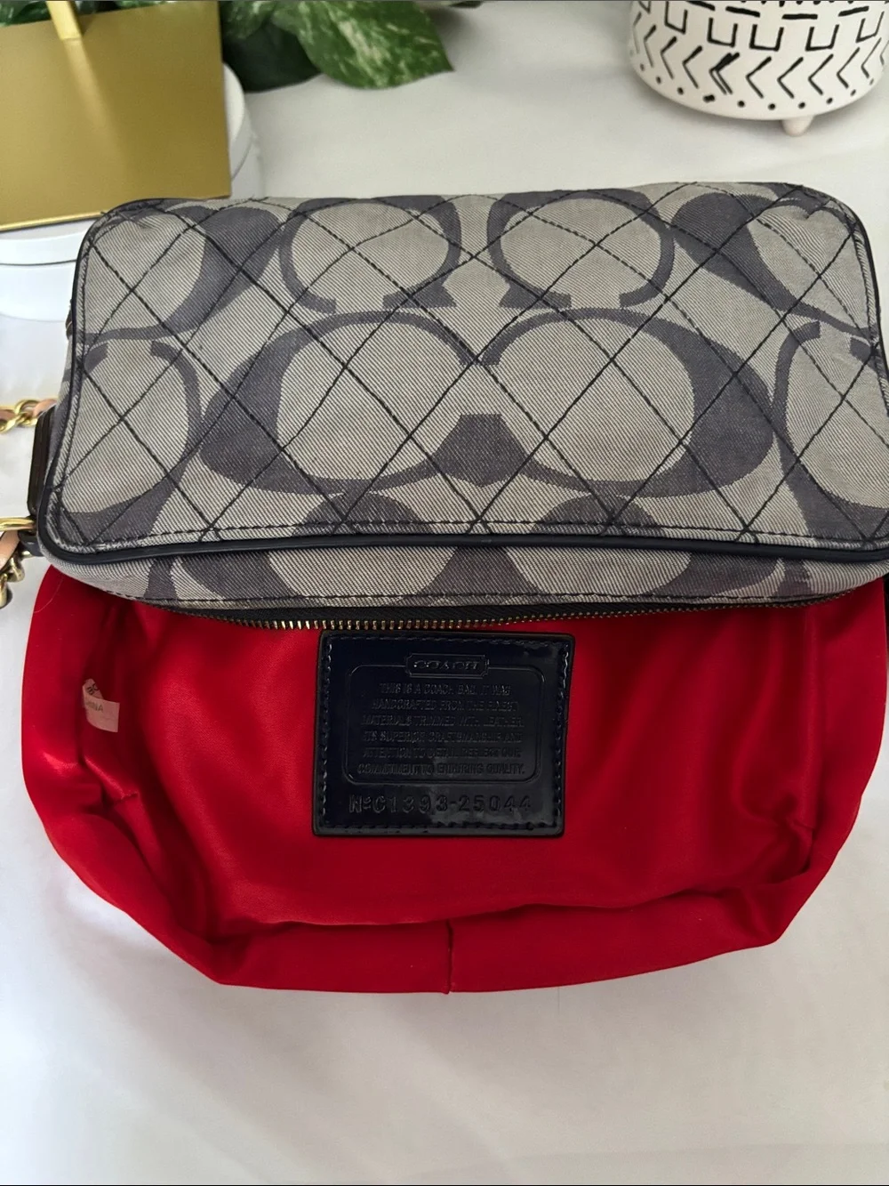 Coach Poppy Quilted Denim Crossbody